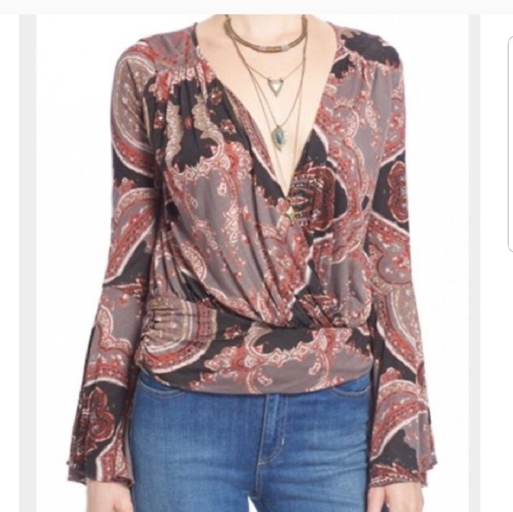 Free People Fiona Wrap Top. Re-Poshing